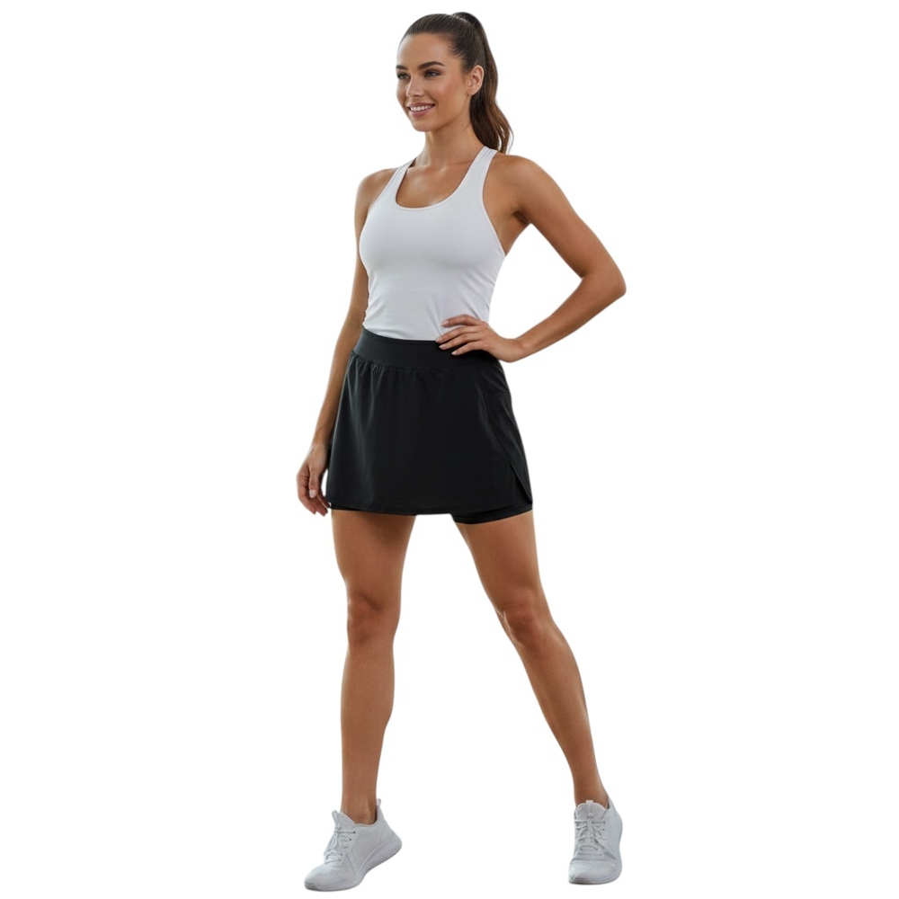 BlevonH Black Athletic Golf Skort Built-In Shorts Size Large